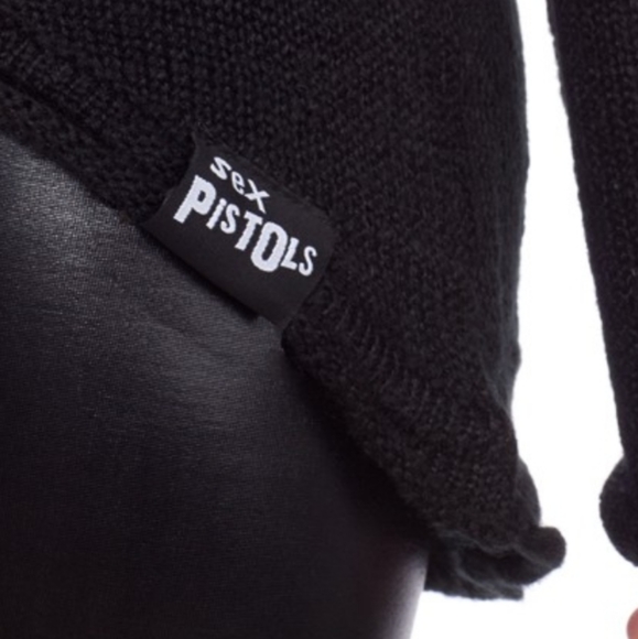 Sourpuss Sex Pistols Offically Licensed Pink Logo Black Sweater Johnny Rotten - Picture 3 of 7